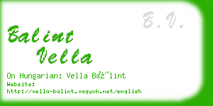 balint vella business card